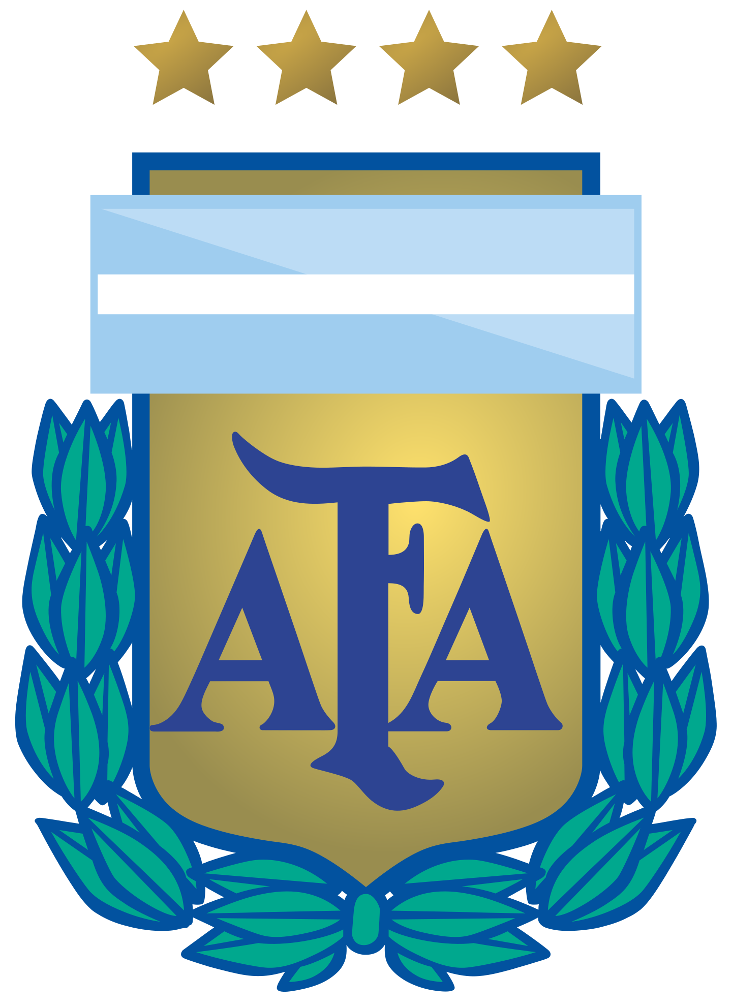 Argentinien-Auswahl Logo 4 Sterne 2026 Vektor V2.